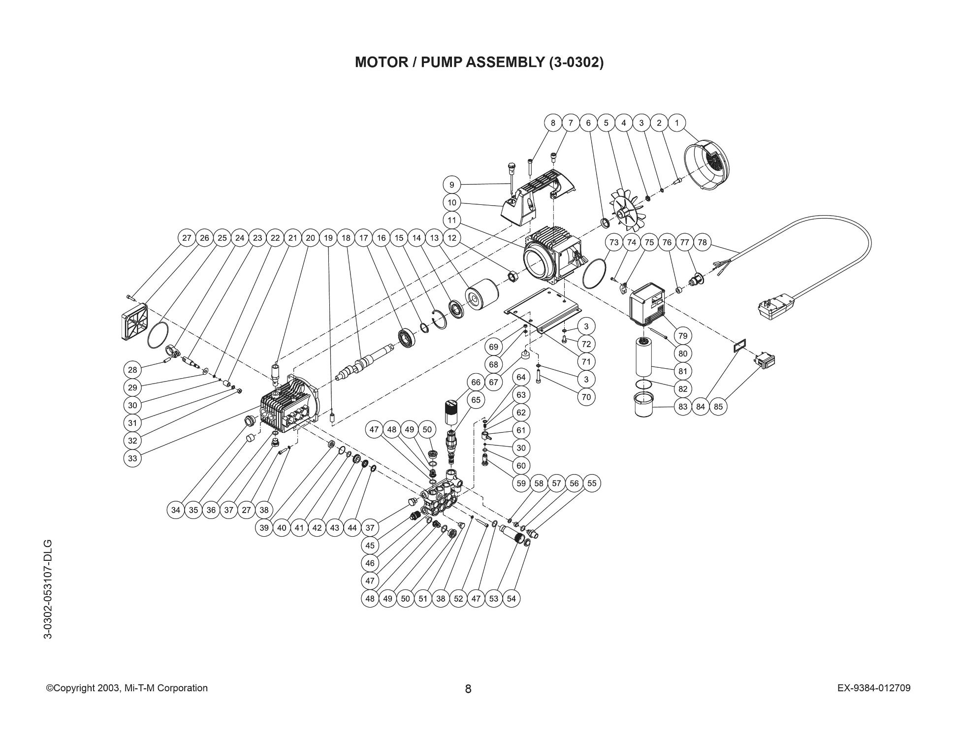 CM-1250-OMEH PRESSURE WASHER PUMP PARTS